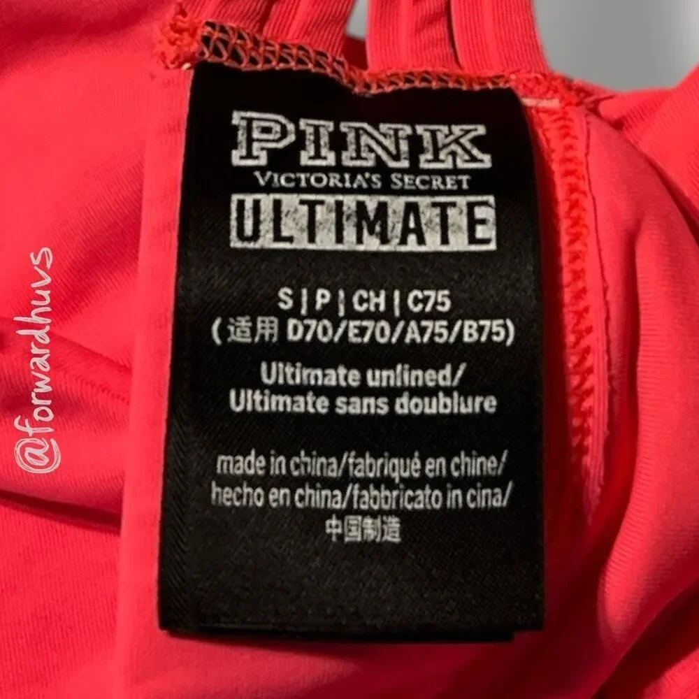 Victoria’s Secret PINK Ultimate Unlined Sports Bra – Size Small